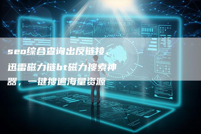 seo综合查询出反链接、迅雷磁力链bt磁力搜索神器，一键搜遍海量资源