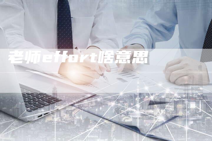 老师effort啥意思