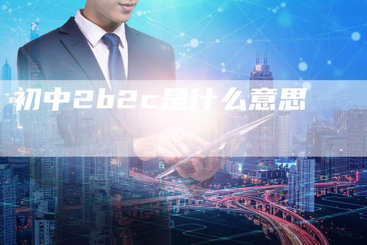 初中2b2c是什么意思